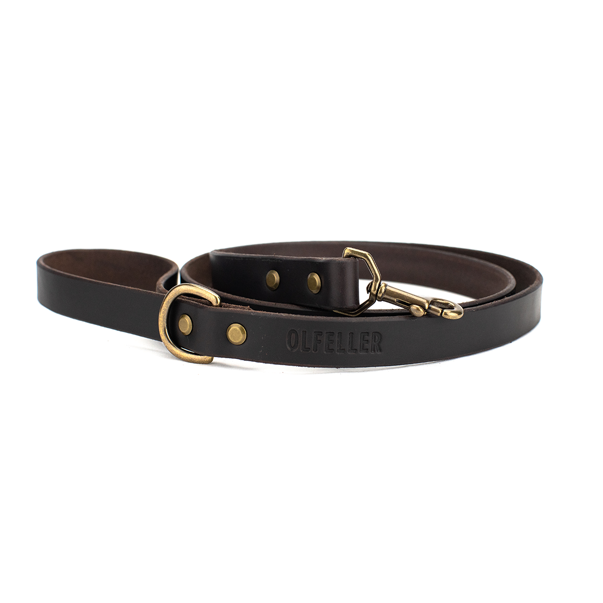 The Classic Leather Dog Leash Dark Chocolate