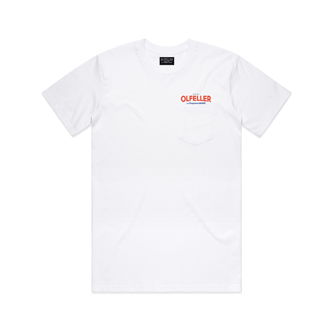 Ol' Boy Blue Pocket Tee White